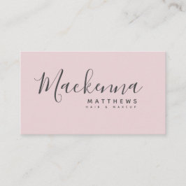Cartão De Visita Nome Personalizado Moderno Elegante Blush Pink Sal