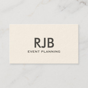 Cartão De Visita Nome Personalizado Monograma Creme de Assinatura P