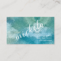 Nome Personalizado Simples AzulVerde Moderno