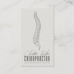 Cartão De Visita Nomeação Do Chiropracador Da Coluna Anatômica E