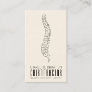 Cartão De Visita Nomeação Do Chiropracador Da Coluna Anatômica E