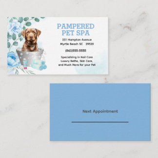 Cartão De Visita Nomeação do Labrador Retriever Pet Groomer Spa