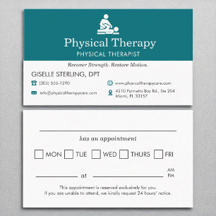 Cartão De Visita Nomeação do Médico Terapista Físico