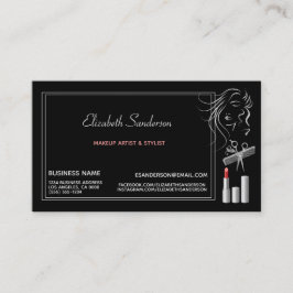 Cartão De Visita Nomeação moderna do estilista do maquilhador