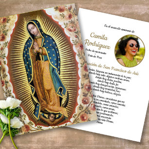 Cartão De Visita Nossa Senhora de Guadalupe Cartas de Oração Espa