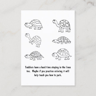 Cartão De Visita Nota de Estacionamento Engraçado