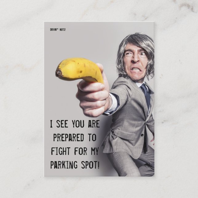 Cartão De Visita Nota de Estacionamento Engraçado (Frente)