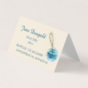 Cartão De Visita Notário Clássico da Caneta Artística em Aquarel