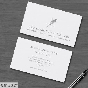 Cartão De Visita Notário Silver Quill