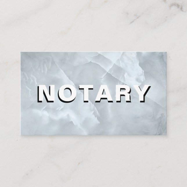Cartão De Visita *~* NOTARY PHOTO Bold MARBLE Signal Agent (Frente)