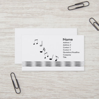 Cartão De Visita Notas de Música