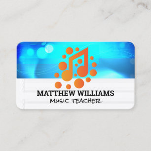 Cartão De Visita Notas Musicais   Logotipo Sonoro
