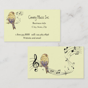 Cartão De Visita Notas Musicais Personalizadas & Negócios de Música
