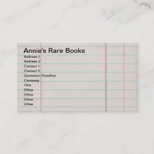 Cartão De Visita Notebook Vinculado à Vintage