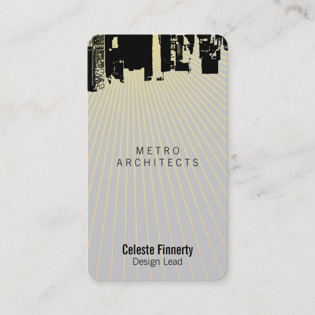 Cartão De Visita Notícia gótico do crepúsculo do centro da parte (Frente)