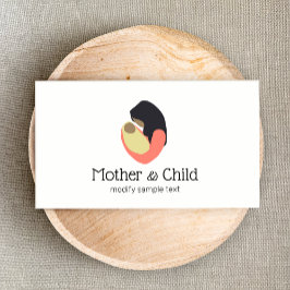 Cartão De Visita Nova mãe segurando o logotipo do bebê