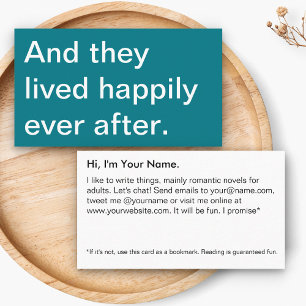 Cartão De Visita Novelista do Autor de Promoção de Livro