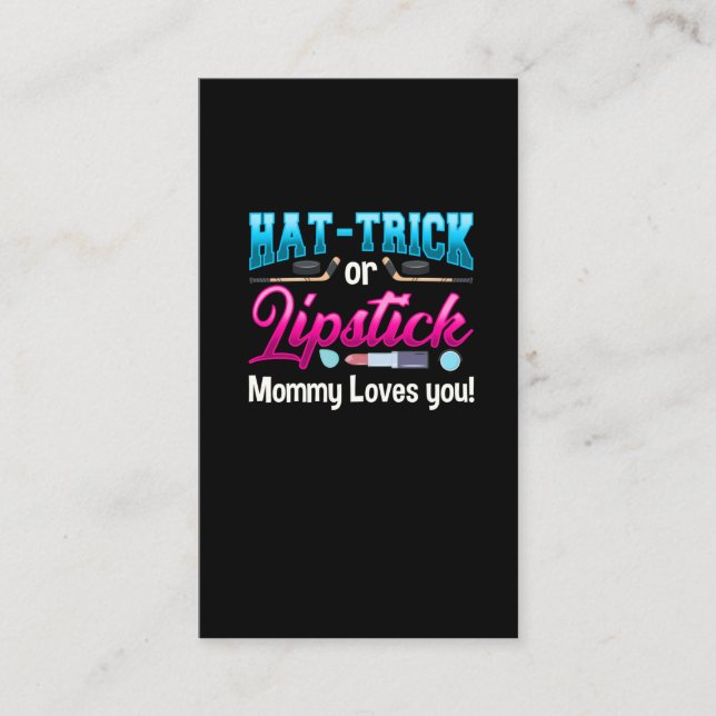 Cartão De Visita Novo Sexo de Bebê Revela Festa de Hóquei no Gelo B (Frente)