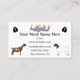 Cartão De Visita Nubian & Boer Goat