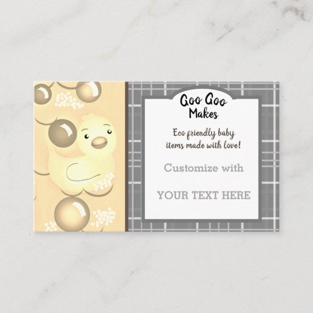 Cartão De Visita Núcleos de Bebê/Nurserina/Borracha (Frente)