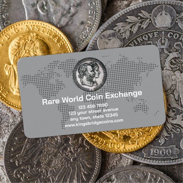 Cartão De Visita Numismatist Coin Shop (Criador carregado)