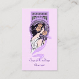 Cartão de visita nupcial do boutique do nouveau da