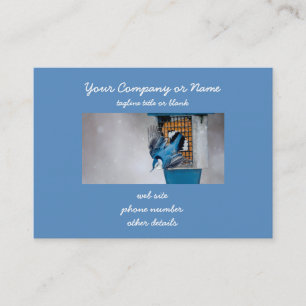 Cartão De Visita Nuthatch Branca em Neve - Foto original