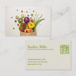 Cartão De Visita 🥑 Nutrição Treinamento Personalizado QR