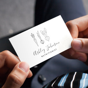 Cartão De Visita Nutricionista Dieticiano Cebola e Beet Clean