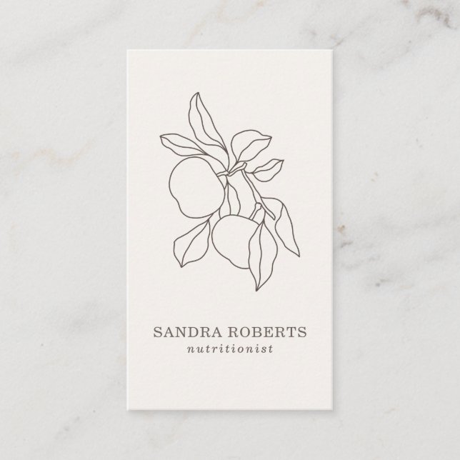 Cartão de visita nutricionista moderno (Frente)