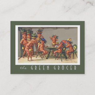 Cartão De Visita Nutricionista orgânico da fazenda da loja do