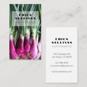 Cartão De Visita Nutricionista Saúde Treinador Chef Veggies Foto