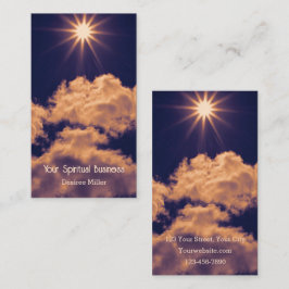 Cartão De Visita Nuvens Céu Azul Branco Belo Espiritual Sunset