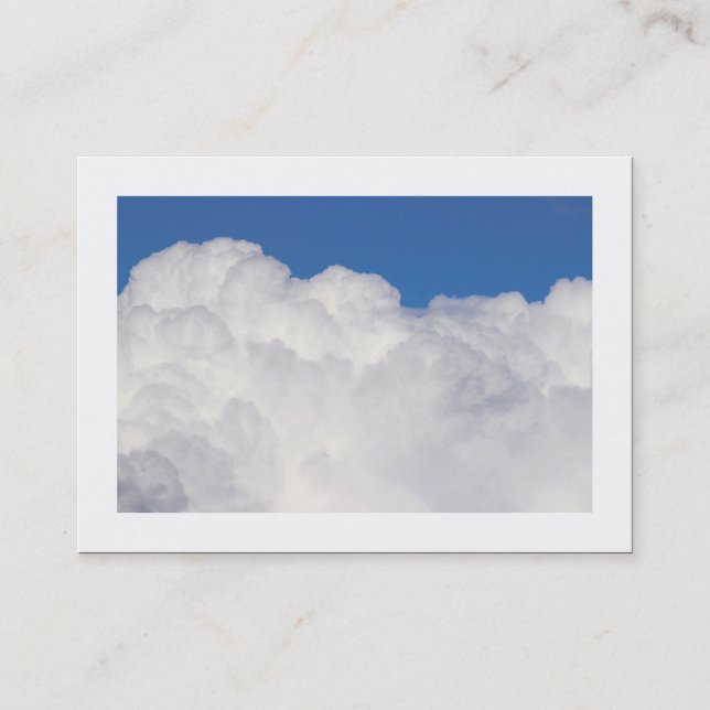 Cartão De Visita Nuvens Cumulus (Bordadas) (Frente)