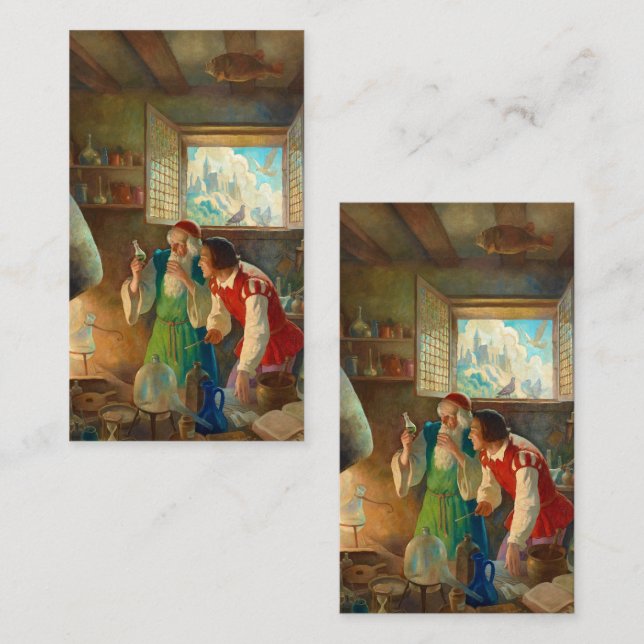 Cartão De Visita O alquimista de Newell Convers Wyeth (Frente/Verso)