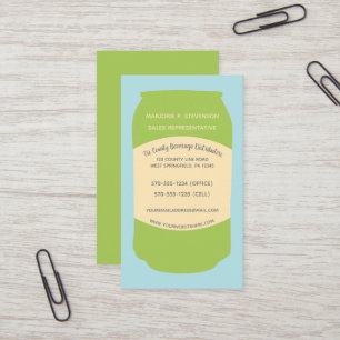 Cartão De Visita O alumínio do distribuidor de bebidas pode ser pe