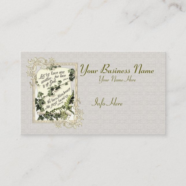 Cartão De Visita O Amor É De Deus (Frente)