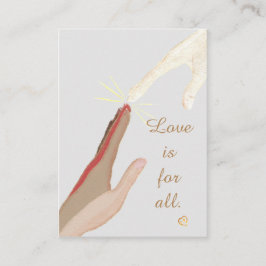 Cartão De Visita O amor é para todas as Mãos Universais Espiritais.