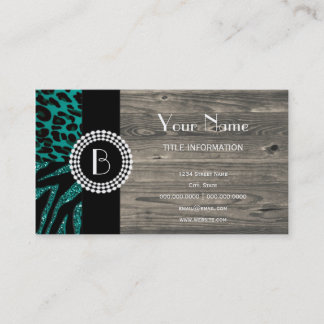 Cartão De Visita O animal à moda imprime padrões da zebra e do