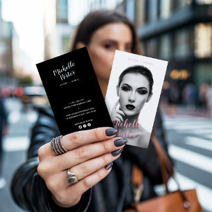 Cartão De Visita O ator modela a foto preto e branco do headshot