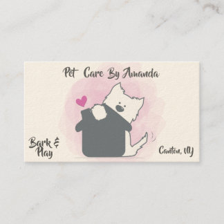 Cartão De Visita O baby-sitter Rover do animal de estimação