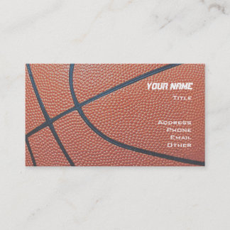 Cartão De Visita O basquetebol _textured_red, branco, rede azul da