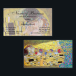 Cartão De Visita O Beijo de Gustav Klimt<br><div class="desc">O Beijo (1907-1908). Artista: Gustav Klimt (1862-1918). O Beijo (original Der Kuss) é provavelmente a obra mais famosa de Gustav Klimt. Ele começou a trabalhar nela em 1907 e é o ponto alto de seu chamado 'Período Dourado'. O Beijo é uma pintura de amor e romance da era vitoriana simbolista,...</div>