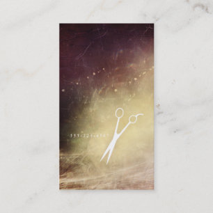 Cartão De Visita o cabeleireiro da galáxia scissors o roxo moderno