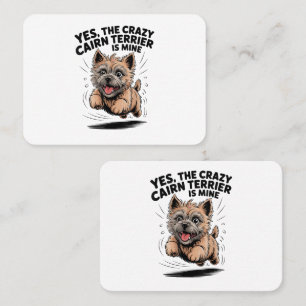 Cartão De Visita O Cairn Terrier Louco é Meu