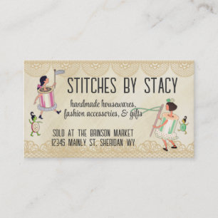 Cartão De Visita O carretel de pessoas da linha & do botão ata o