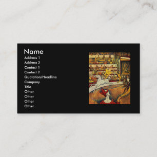 Cartão De Visita O circo de Georges Seurat (1891)