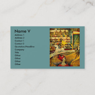 Cartão De Visita O circo de Georges Seurat (1891)