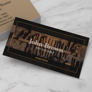 Cartão De Visita O clássico do vintage utiliza ferramentas o