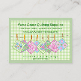 Cartão de visita - o clothesline de Qulting